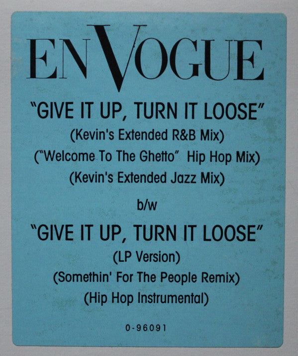 En Vogue : Give It Up, Turn It Loose (12", Promo)