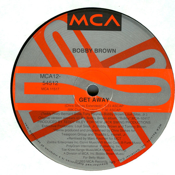 Bobby Brown : Get Away (12", Single)