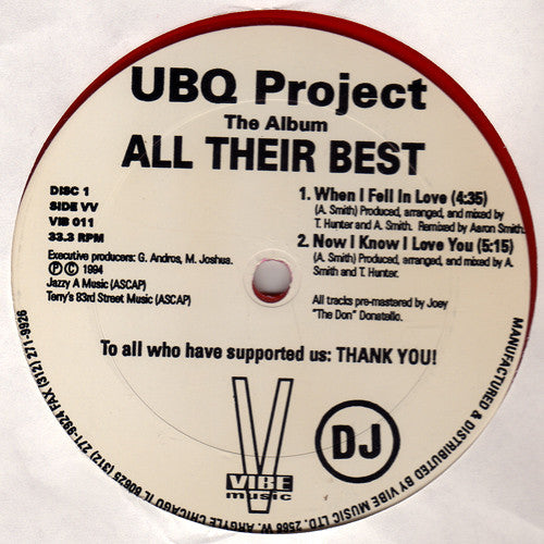 UBQ Project : All Their Best (2x12", Album, Comp, Promo)