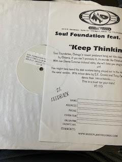 Soul Foundation : Keep Thinkin (12", Promo, W/Lbl)