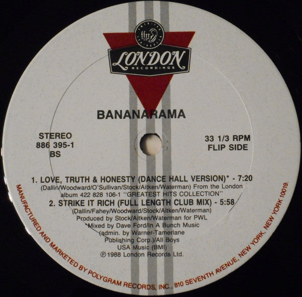Bananarama : Love, Truth & Honesty (12")