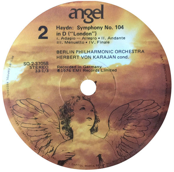 Franz Schubert / Joseph Haydn - Herbert von Karajan, Berliner Philharmoniker : Unfinished / London (LP, Quad)