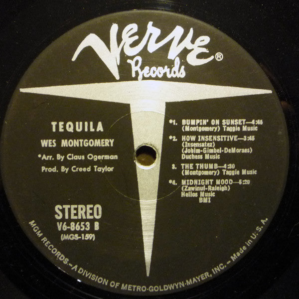 Wes Montgomery : Tequila (LP, Album, Gat)