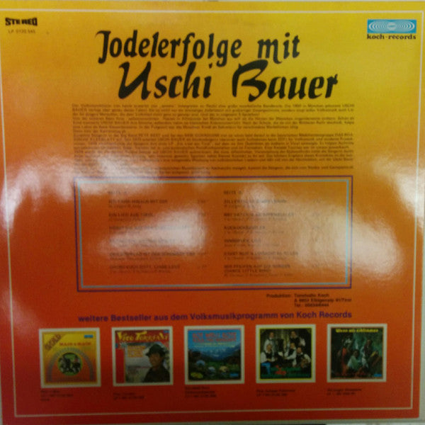 Uschi Bauer : Jodelerfolge Mit Uschi Bauer (LP, Comp)