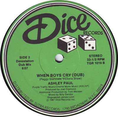 Ashley Paul : When Boys Cry (Extended Dance Mix) (12")