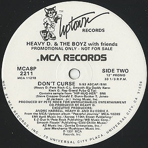 Heavy D. & The Boyz : Don't Curse (12", Single, Promo)