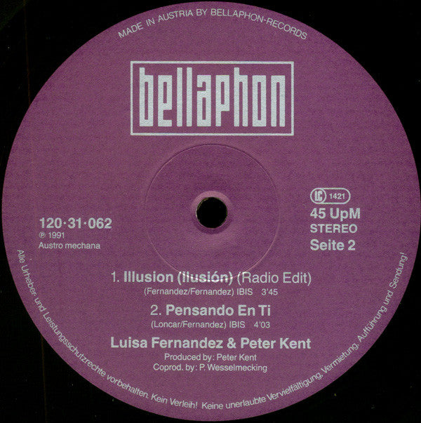 Luisa Fernandez & Peter Kent : Illusion (Ilusión) (12", Maxi)