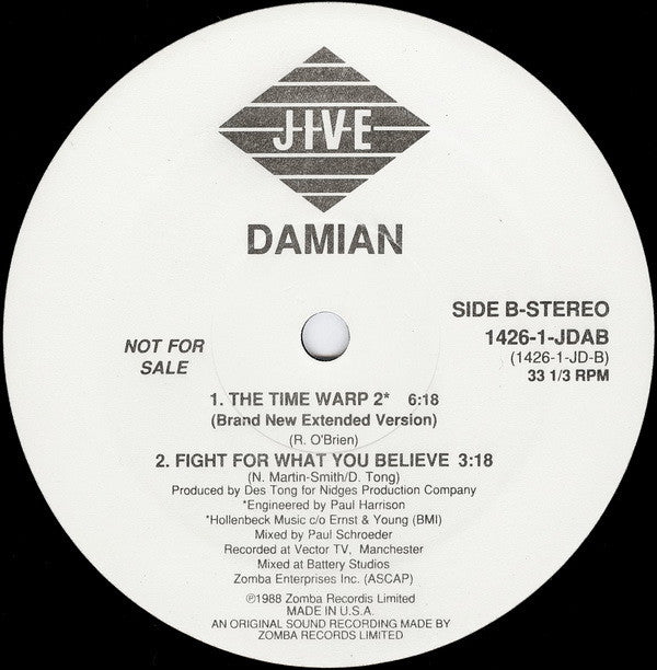 Damian : The Time Warp (12", Promo)