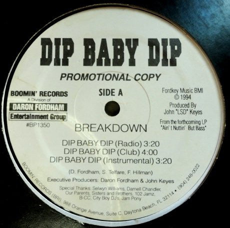 Breakdown (5) : Dip Baby Dip (12", Promo)