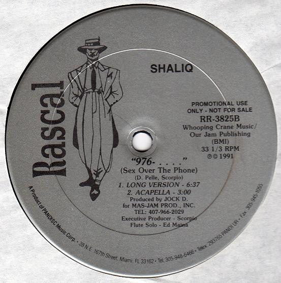 Shaliq : "976-...." (Sex Over The Phone) (12", Single, Promo)
