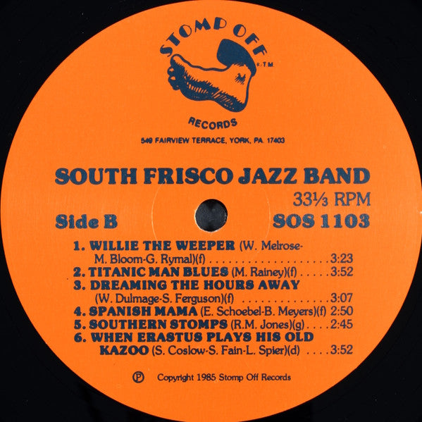 South Frisco Jazz Band ,with Special Guest Bob Helm : Jones Law Blues (LP, Album)