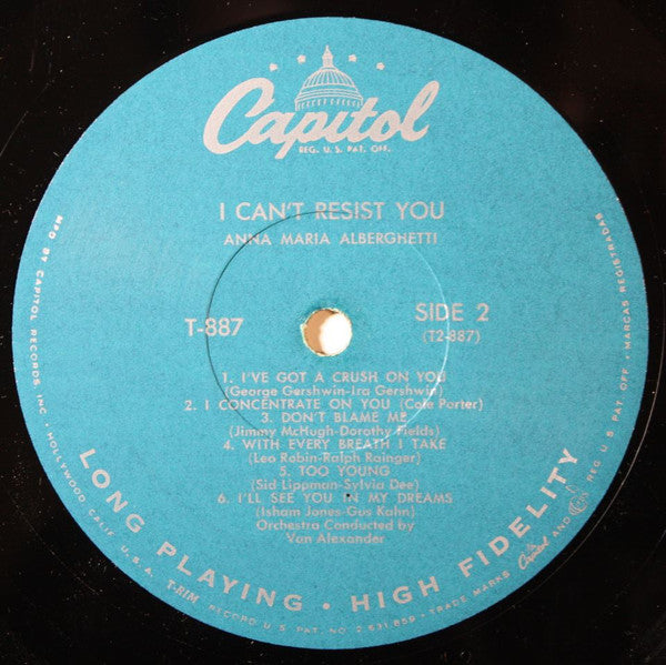 Anna Maria Alberghetti : I Can't Resist You (LP, Album, Mono)