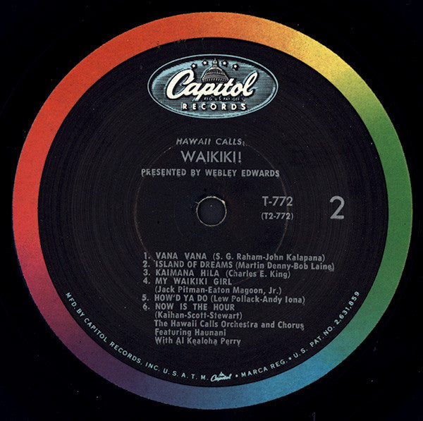 Webley Edwards : Hawaii Calls: Waikiki! (LP, Album, Mono, RE)