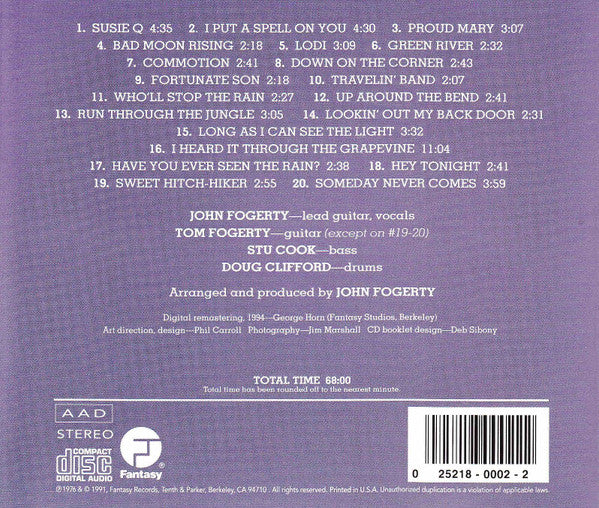 Creedence Clearwater Revival Featuring John Fogerty : Chronicle: The 20 Greatest Hits (CD, Comp)