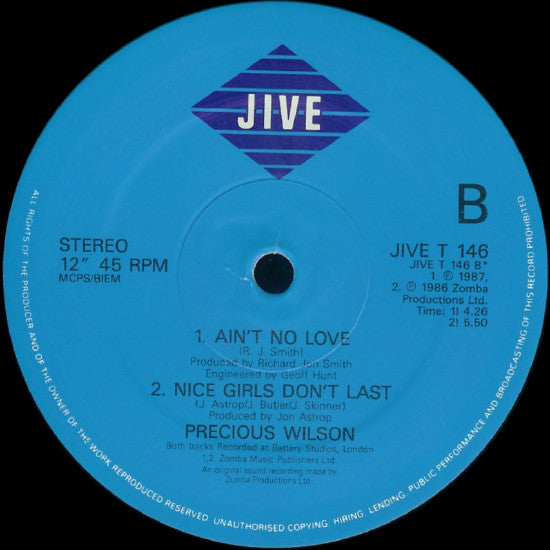 Precious Wilson : Only The Strong Survive (12", Single)