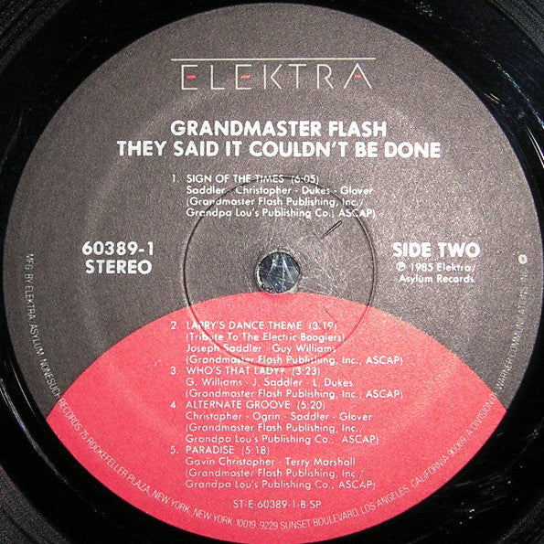 Grandmaster Flash : They Said It Couldn't Be Done (LP, Album, SP )
