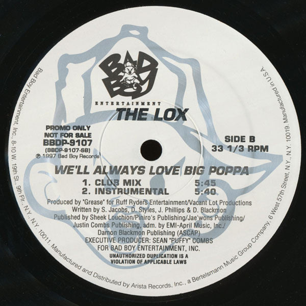 The Lox : We'll Always Love Big Poppa (12", Promo)