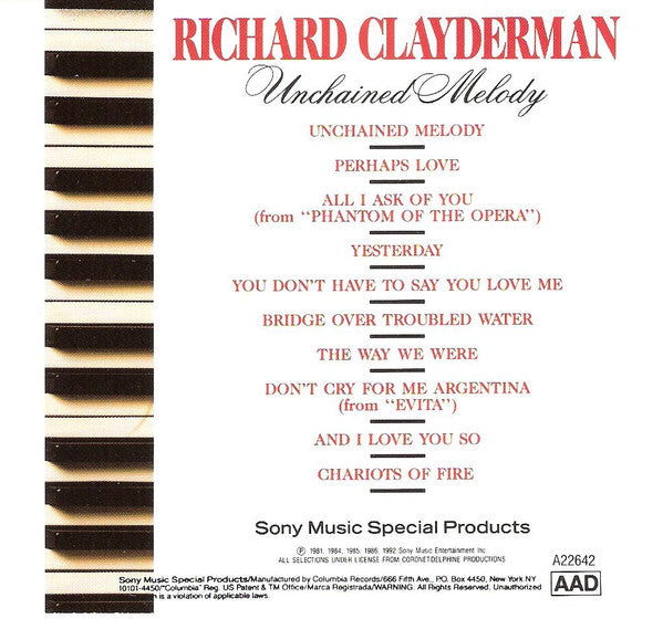 Richard Clayderman : Unchained Melody (CD, Comp)
