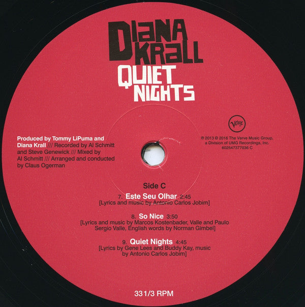 Diana Krall : Quiet Nights (2xLP, Album, 180)