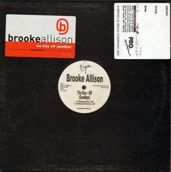 Brooke Allison : The Kiss - Off (Goodbye) (12", Promo)