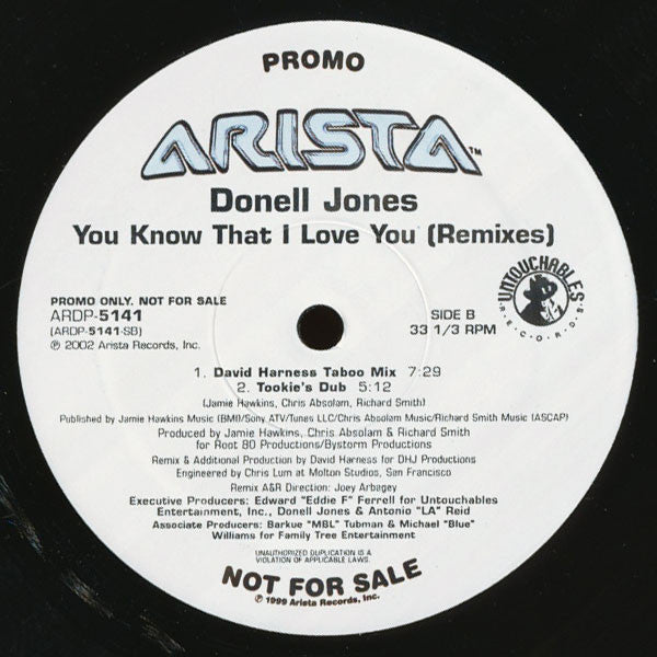 Donell Jones : You Know That I Love You (Remixes) (12", Promo)