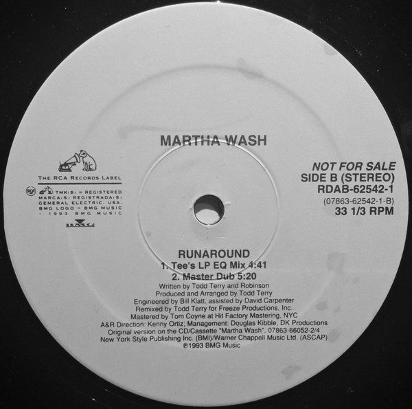 Martha Wash : Runaround (12", Promo)