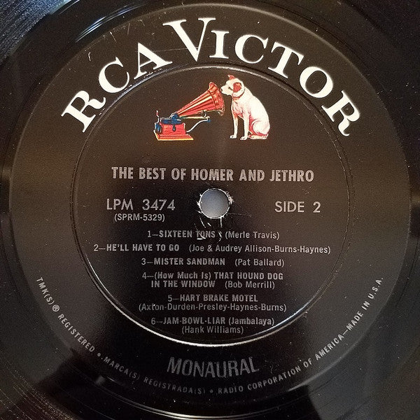 Homer And Jethro : The Best Of Homer And Jethro (LP, Album, Comp, Mono, RE, Hol)