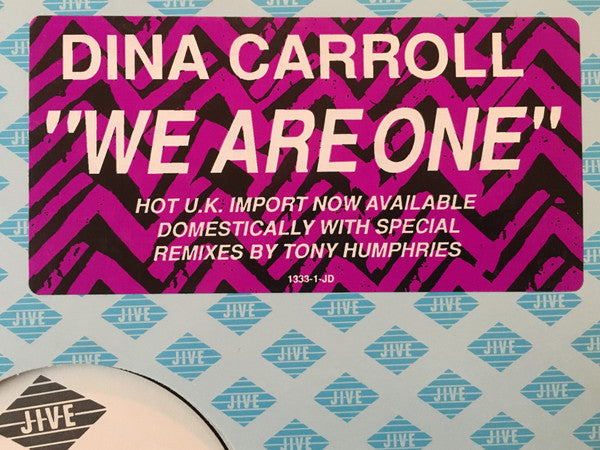 Dina Carroll : Me Sienta Sola (We Are One) (12", Promo)