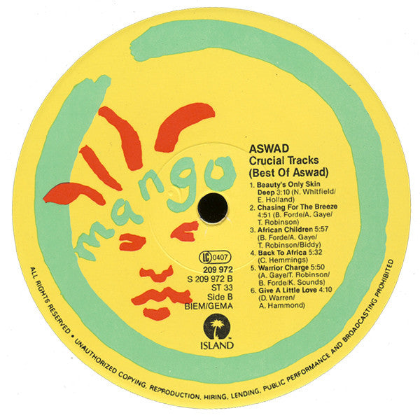 Aswad : Crucial Tracks (Best Of Aswad) (LP, Comp)