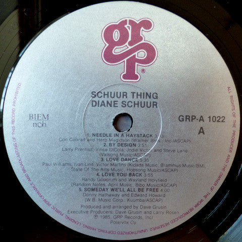 Diane Schuur : Schuur Thing (LP, Album)