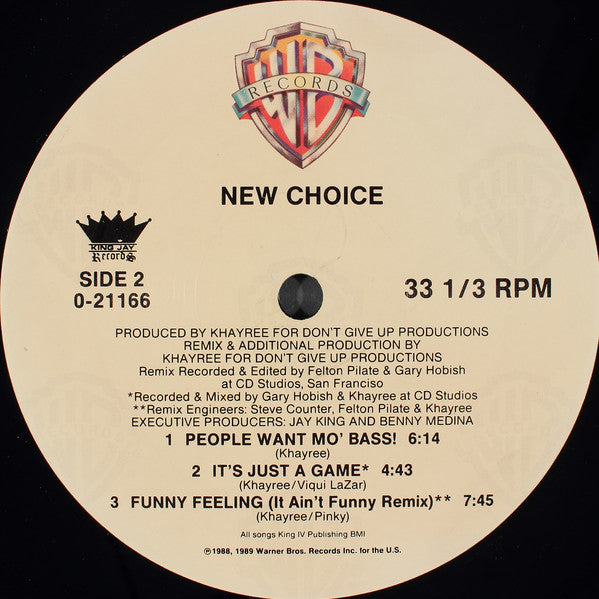 New Choice : People Want Bass (12", Maxi)