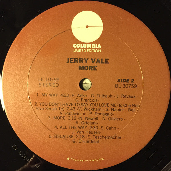 Jerry Vale : More (LP, Comp, RE)