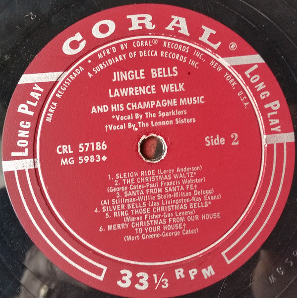 Lawrence Welk And His Champagne Music : Jingle Bells (LP, Album, Mono)