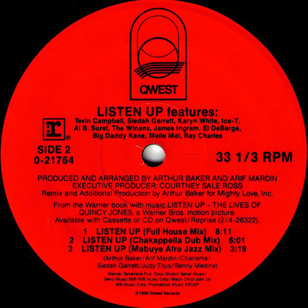 Listen Up : Listen Up (12", Maxi)
