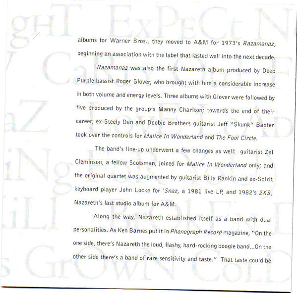 Nazareth (2) : Greatest Hits (CD, Comp, Club, RM, CRC)