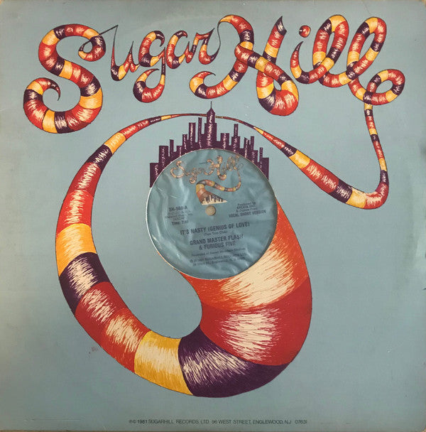 Grandmaster Flash & The Furious Five : It's Nasty (Genius Of Love) (12", Blu)