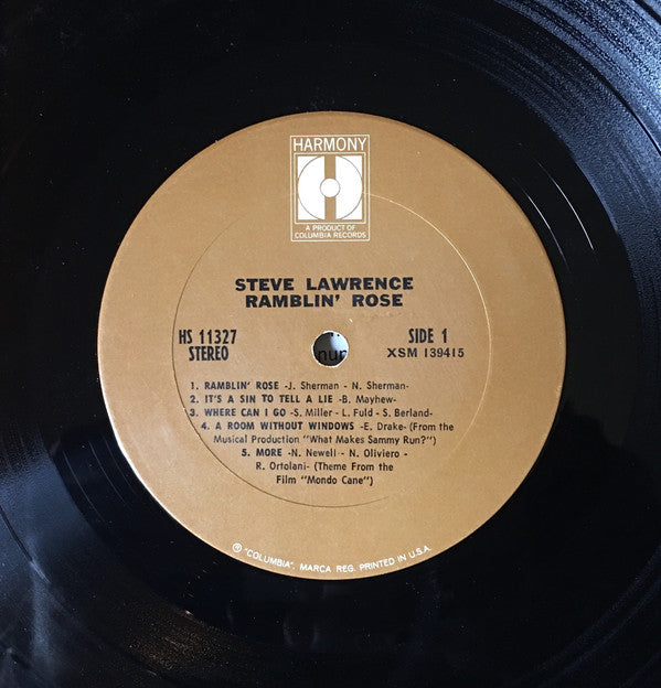 Steve Lawrence (2) : Ramblin' Rose (LP)