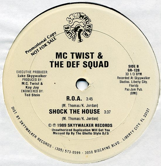 MC Twist & The Def Squad : Shock The House (12", Promo)
