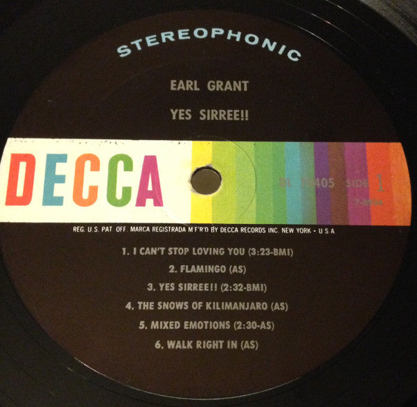 Earl Grant : Yes Sirree! (LP, Album)