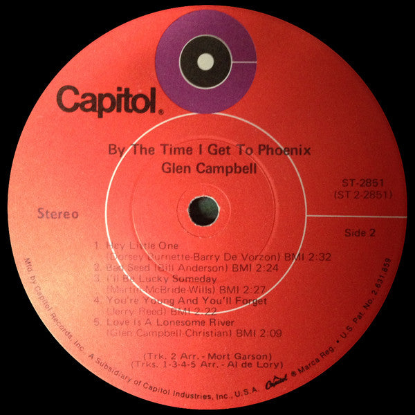 Glen Campbell : By The Time I Get To Phoenix (LP, Album, RE, Win)