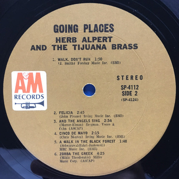 Herb Alpert & The Tijuana Brass : !!Going Places!! (LP, Album, Ter)