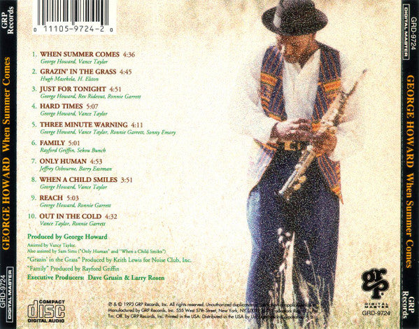 George Howard : When Summer Comes (CD, Album)
