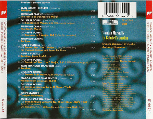 Wynton Marsalis, English Chamber Orchestra : In Gabriel's Garden (CD, Album, SBM)