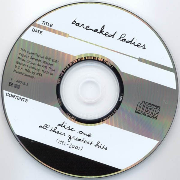 Barenaked Ladies : Disc One: All Their Greatest Hits (1991-2001) (CD, Comp, RP)