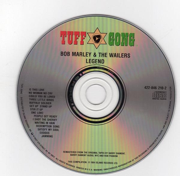 Bob Marley & The Wailers : Legend (The Best Of Bob Marley & The Wailers) (CD, Comp, RE, RM, PMD)