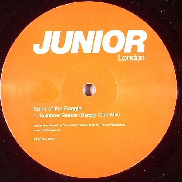 Spirit Of The Boogie : Rainbow Seeker (12")