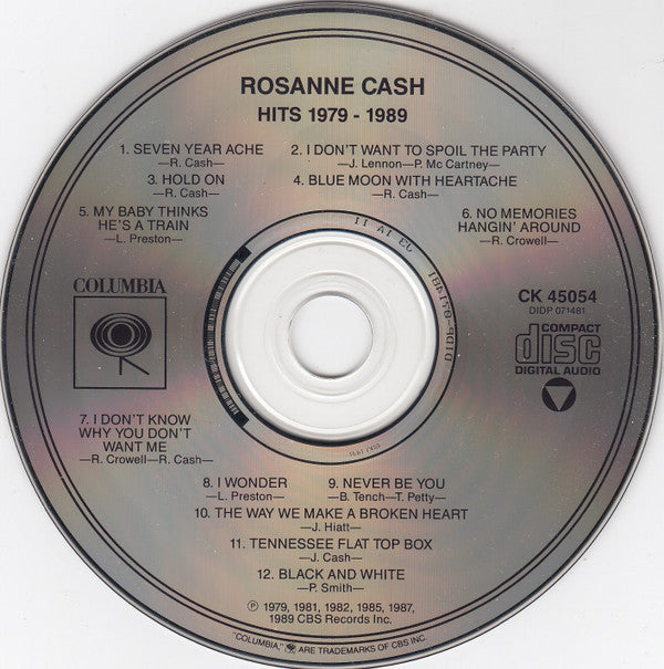 Rosanne Cash : Hits 1979-1989 (CD, Comp)