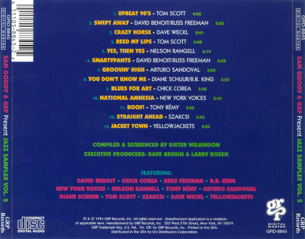 Various : Sam Goody & GRP Present Jazz Sampler Vol 2 (CD, Comp)