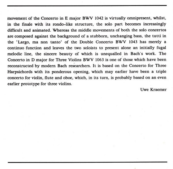 Bach* / German Bach Soloists* • Helmut Winschermann / Christian Altenburger : Violin Concertos (CD, Comp, RE)