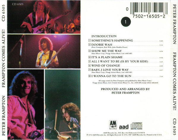 Peter Frampton : Frampton Comes Alive! (2xCD, Album, RE)